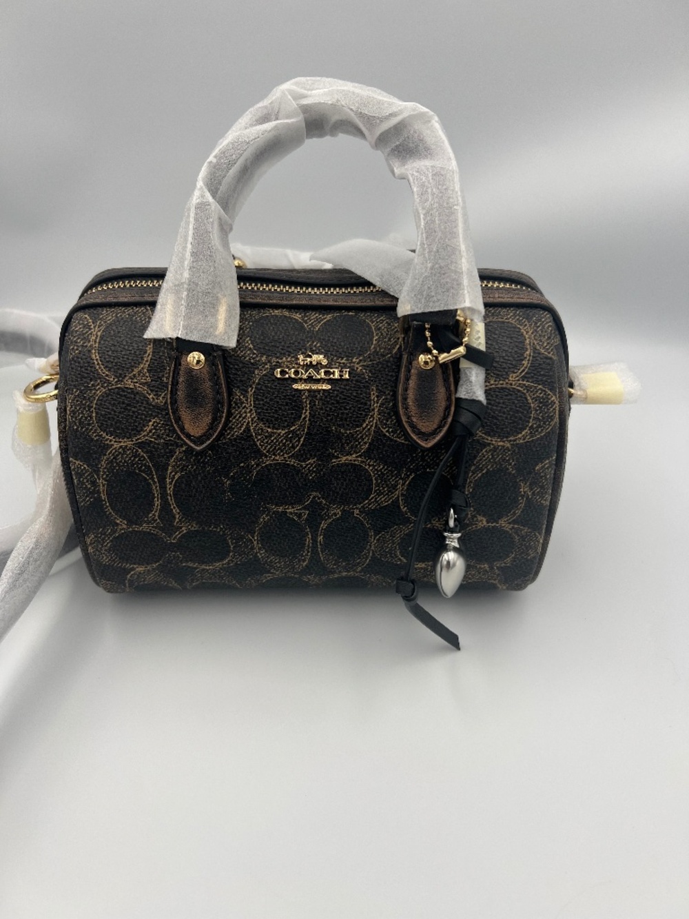 COACH Mini Rowan Crossbody Bag In Loved Signature Canvas With Charms